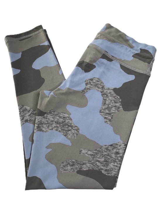 aerie Pants - aerie Camo Leggings Drawstring Chill Play Move Gym Workout Gray Blue Medium M